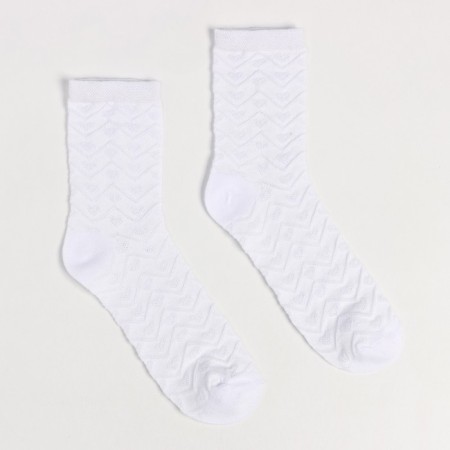 Children's socks, white color/heart, river 22-24-1