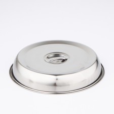 Stainless steel cover, 24 × 24 × 4 cm, round