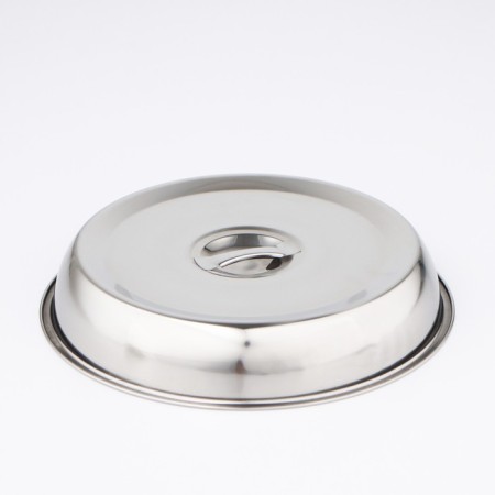 Stainless steel cover, 24 × 24 × 4 cm, round