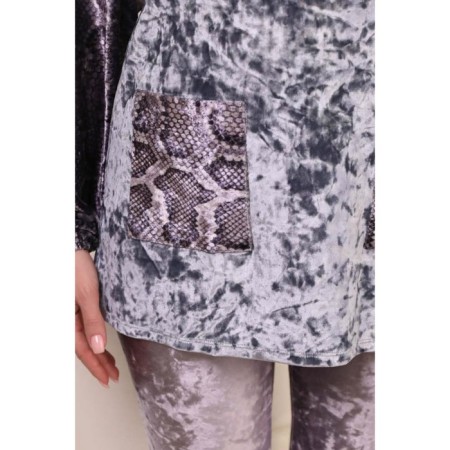 Female suit, size 44, gray color-15