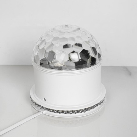 Light device "Around the sphere" 12 cm, speaker, glow RGB, 220 V, white-3