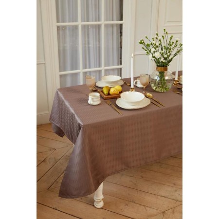 The tablecloth "Ethel" Shine 150*180 +/- 3cm, coffee, pl. 192 g/m2, hl with VGMO-4