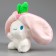 Soft toy "Bunny Klubnik" on the key fabric, 11 cm