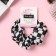 Hair elastic band "Orbit" CENTRALY STYED, 12 cm, black and white