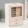 Casket to the leatherette for jewelry "Archivarius with two boxes" white 20x15.5x28 cm
