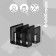 Paper tray vertical, 3 compartments, Erichkrause, black