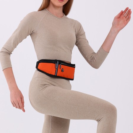 Lightning waist bag, 3 departments, Orange color-7