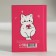 Notepad in a solid cover A7, 64 liters “since March 8. Cat"
