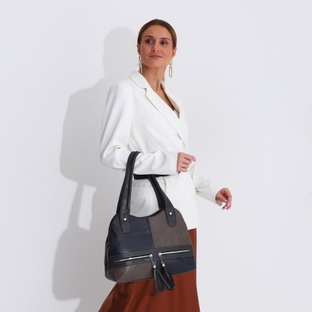 Bag-tout on lightning, beige color-5