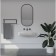ABBER STEIN AS2627-0.8 sink, suspended, 800x400x150 mm, artificial stone, white