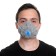 The half mask is filtered, molded with a valve and a coal layer, ffp1