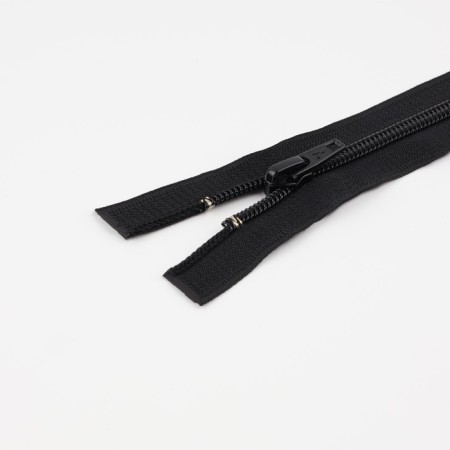Lightning "Spiral", No. 7, connective, 2 runners, automatic locks, 100 cm, black color-1