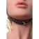 Cat ears on a leather strap, skin, black