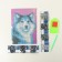 Diamond mosaic with partial filling on the canvas "Husky", 15 x 21 cm
