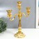 Summary Metal for 3 candles "rosary" gold, white enamel 36.5x31.5x12 cm