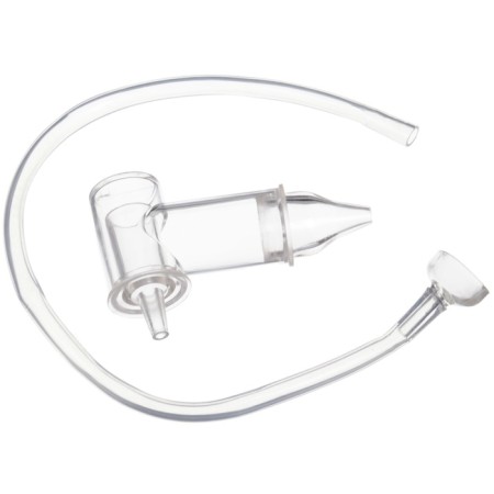 Children's nasal aspirator with a diverted pipe, transparent-3