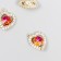 Decor for creativity metal, rhinestones "Passionate heart" gold 2x1.5 cm