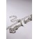 Set 2 objects: earrings, Knock "Shine" Laurie, white color in silver, 45 cm
