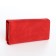 Women's wallet on the button, red color