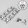 Clamps for nail extension, 2.2 cm, 10 pcs, silver color