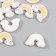 Decor for creativity Plastic "Rainbow in Funny Clouds" 2.6x1.7 cm