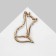 Brooch "Fox" sitting, color gold