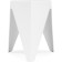 Stool Korner plastic, white 36x42x46 cm