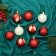 Set of balls plastic D-6 cm, 9 pcs "Melody" waves of the Christmas tree, red white