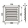 Ventilation grate Zein Lux RM1919sk, 190 x 190 mm, with a grid, metal, clone bone
