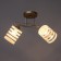 MIA chandelier 2x60W E27 gold, chrome 38x32x28cm