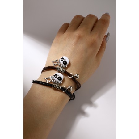 Bracelets "Demetrons" Panda, black-brown color, l = 12.5 cm-3