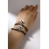 Bracelets "Demetrons" Panda, black-brown color, l = 12.5 cm