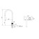 Kitchen mixer "RMS" SUS130PVD-017F-2, 35 mm cartridge, stainless steel, graphite