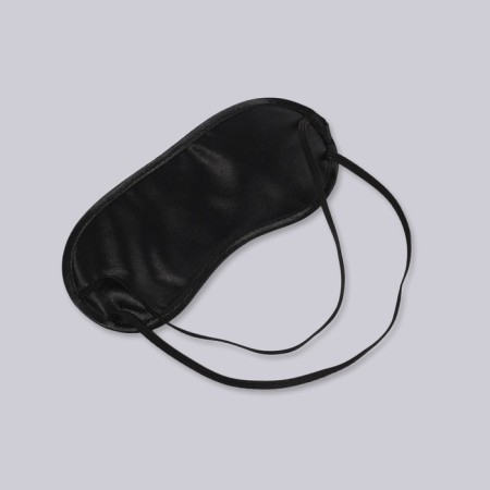 Sleep mask, satin, double elastic, 19 × 8.5 cm, black color-2