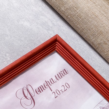 Photo frame pine С20 red 20x20 cm (plastic screen)-2