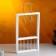 Kashpo wooden 26 × 5 × 40 cm with 5 flasks 15 cm "Extra Slim frame", white give beautifully