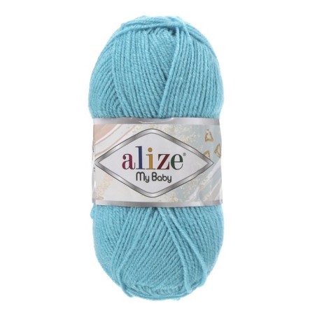 Yarn "My Baby" 100% acrylic 150m/50g (287 turquoise)-1