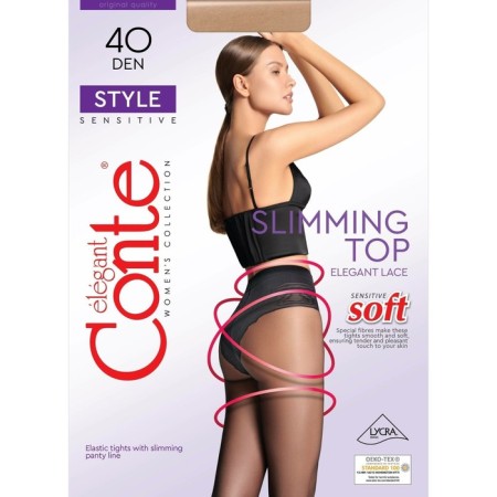 Women's tights CONTE ELEGANT STYLE, 40 DEN, size 2, color MOCCA-3