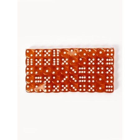 Playing bones, 1.6 x 1.6 cm, set 50 pcs, yellow-2