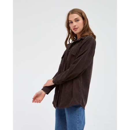 Women's shirt minku chocolate color, river 50-5