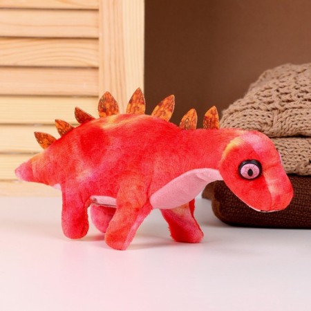 Soft musical toy "Dinosaurus", 27 cm, red color-1