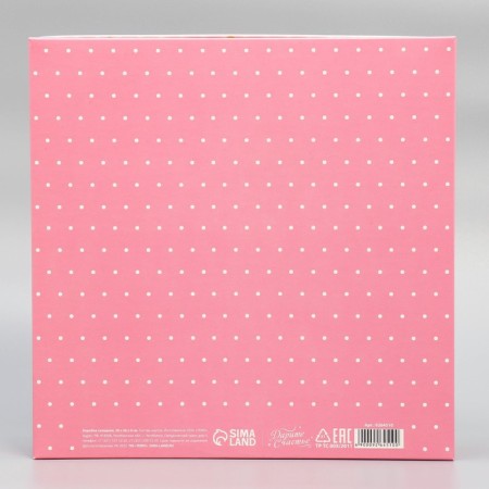 Gift folding box, packaging, "flowers", 26 x 26 x 8 cm-4
