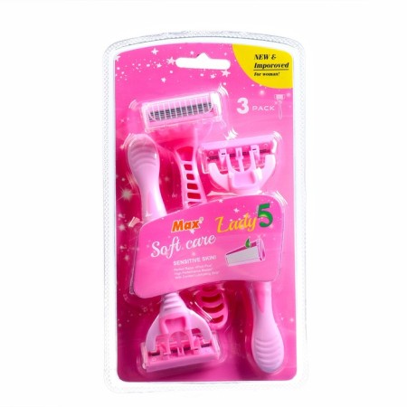 Set of disposable razor 3 pcs 5 blades