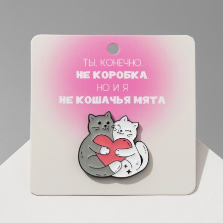 Icon "cats" in love, colored in ferrous metal