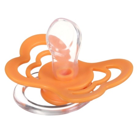 Nipple - orthodontic dummy, silicone, +6 months, with the holder Orange color-6