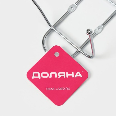 The hanger wall -mounted on 4 double hooks “Shine”, 32.5 × 5.5 × 13 cm, silver color-4