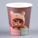 A single -single -paper cup "cat", meow, 250ml