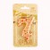 Candle in the Sanata cake, number "7", gold with red stars, 5.5 cm
