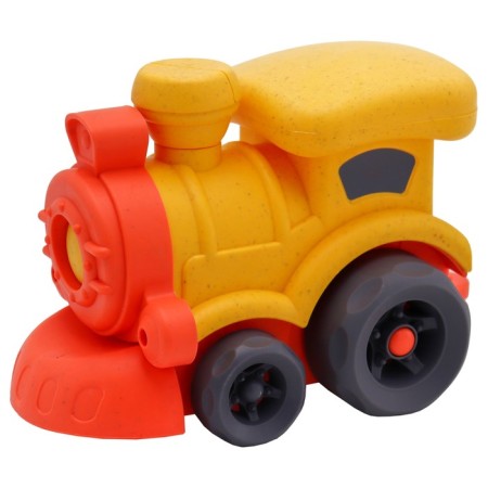 Eco-machine Funky Toys "Train", yellow color, 16 cm