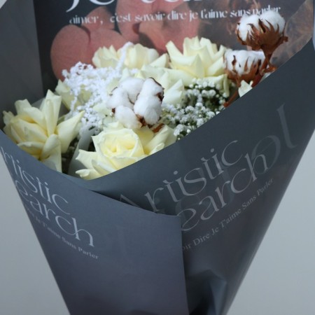 Paper packaging for flowers double -sided je t`Aime, 38 x 50 cm-6